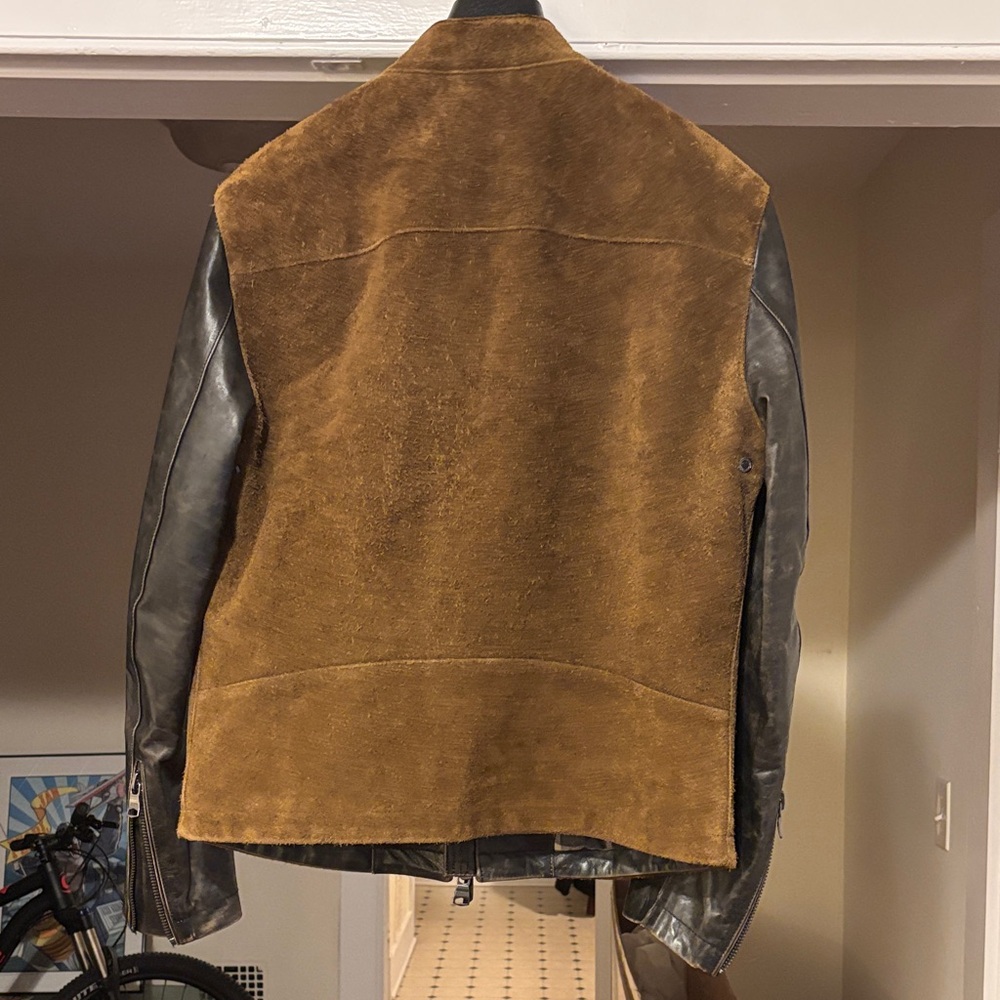 Banana Republic Brown Suede and Black Leather Jacket - Picture 4 of 5
